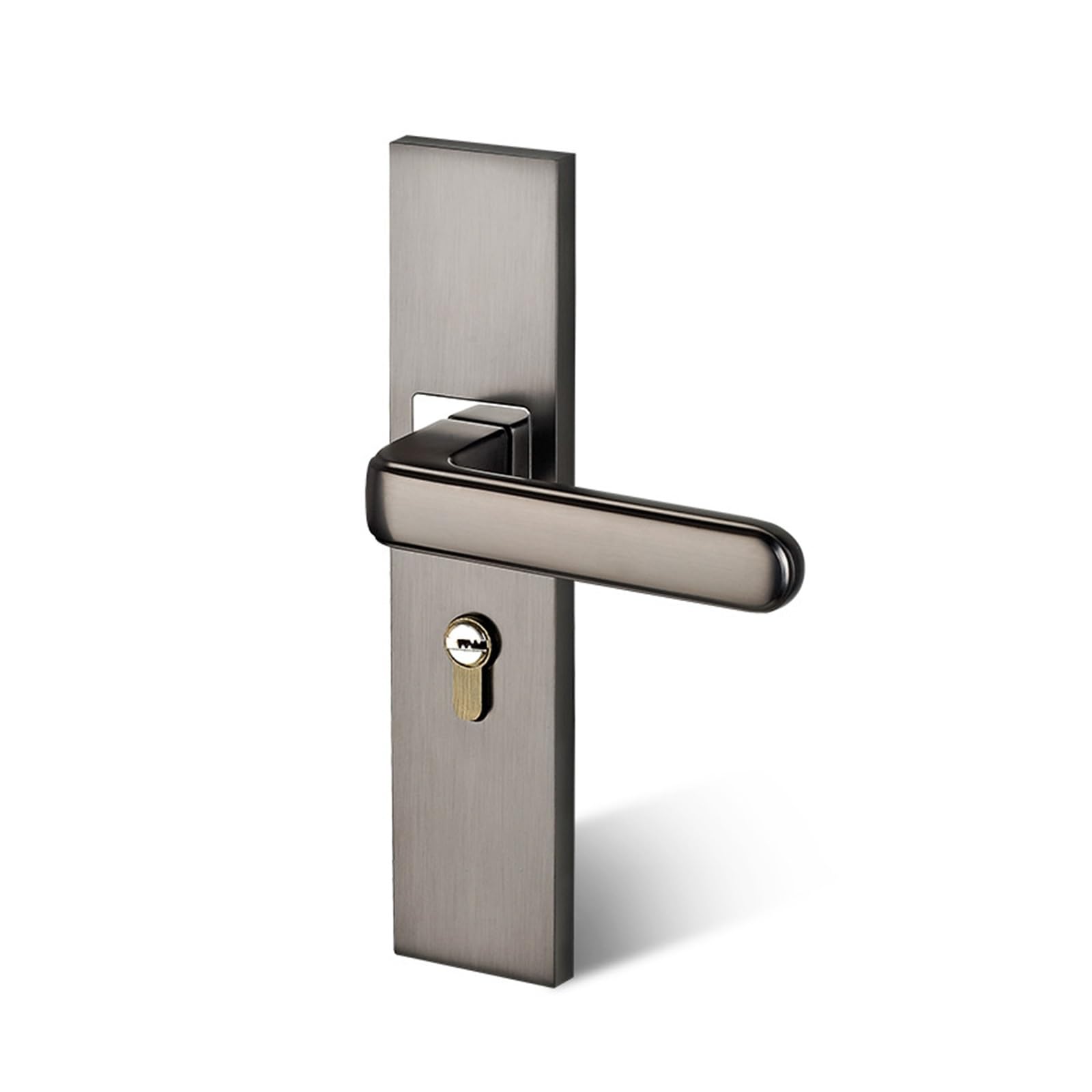ZONSHJDKR Solid Wood Door Handle Lock Modern Simple Bedroom Indoor Aluminum Alloy