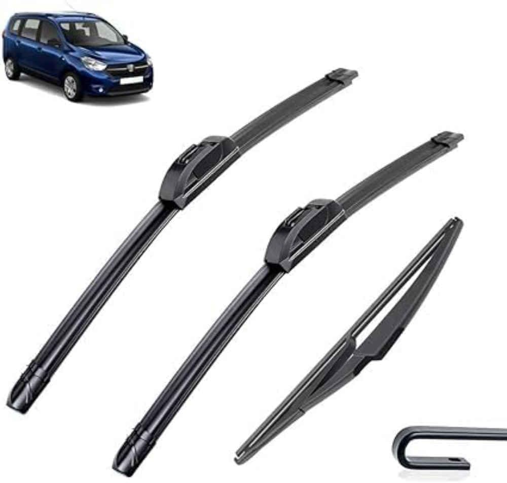 NYSLDSCO Premium Exact Fit Windscreen Wiper Blades for Dacia Renault Lodgy 2012-2016 Durable Natural Rubber Easy Fit for a Quiet and Streak Free Wipe