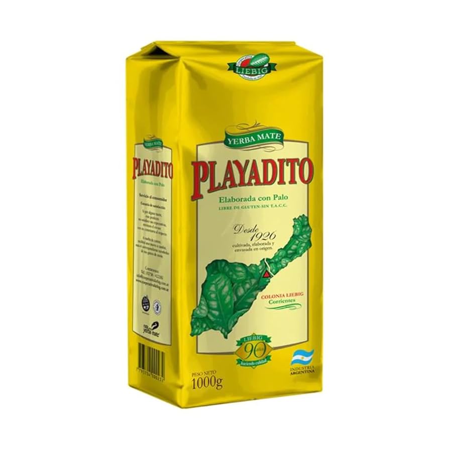 マテ茶 健康 Yerba Mate Playadito (3 x 1Kg) Yerba Mate Playadito 1 kilo de feuilles de thé en vrac avec