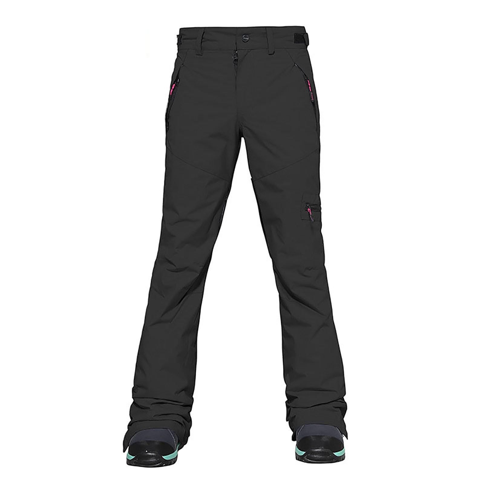 Pantalon de ski pour femme - Coupe ajustée - Imperméable - Respirant - Pantalon de ski chaud - Pantalon de randonnée tendance - Léger - Couleur unie - Confortable - Vêtement de ski professionnel