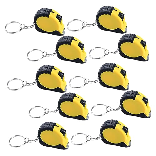 Mini cinta métrica retráctil en llavero 10 piezas miniatura 1