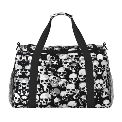 Bolsa de viaje de calavera negra grande para natación, piscina y deportes