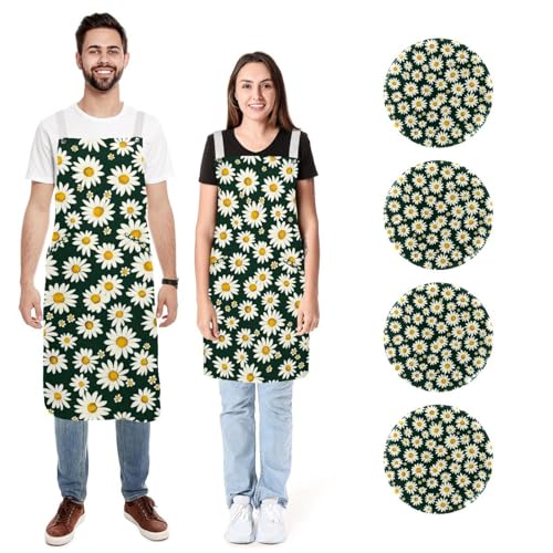 Tabliers de cuisine fleurs de marguerite pour des moments de partage