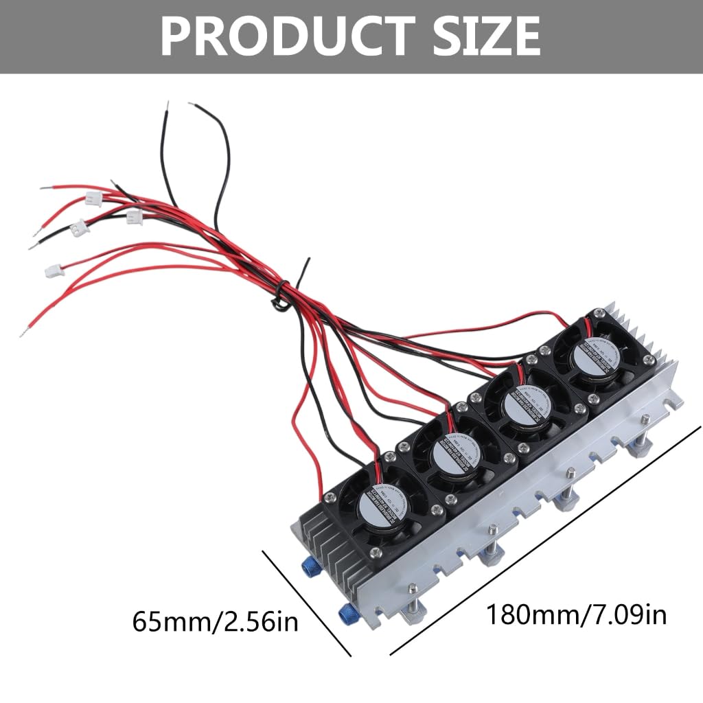 288W Thermoelectric Peltier Refrigeration Cooler 12VDC 30A Semiconductor Cooling System DIY Kit for Air Conditioning Fan