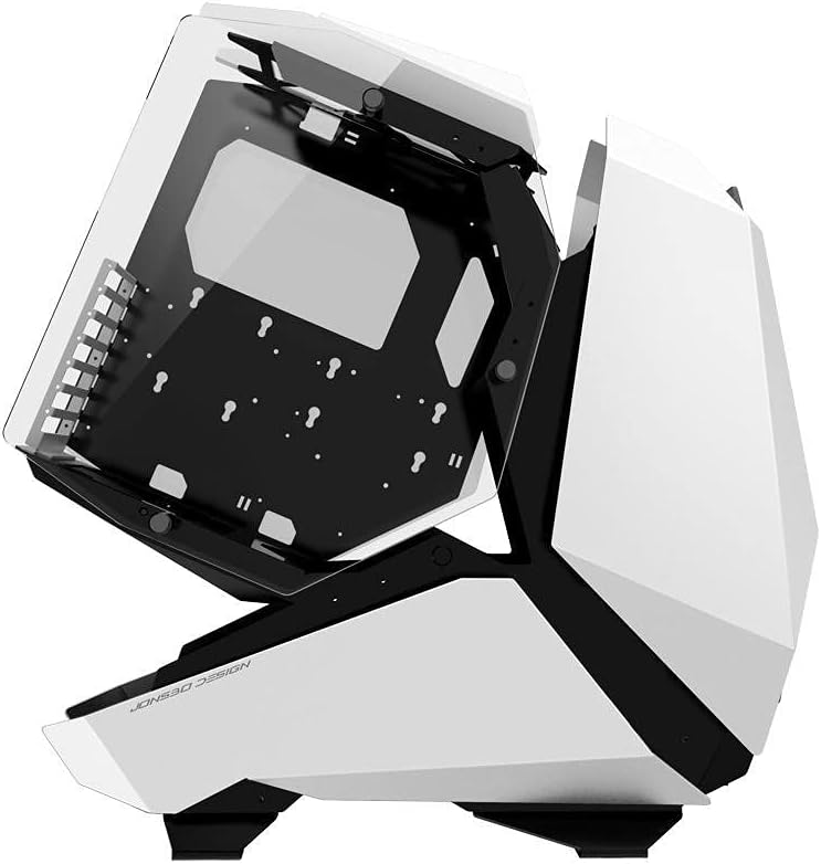 JONSBO MechWarrior MOD-5 Gaming Computer Case Support ATX Motherboard 360mm Liquid Cooler Front Panel with 5V ARGB Lighting USB 3.0 * 2 (White)