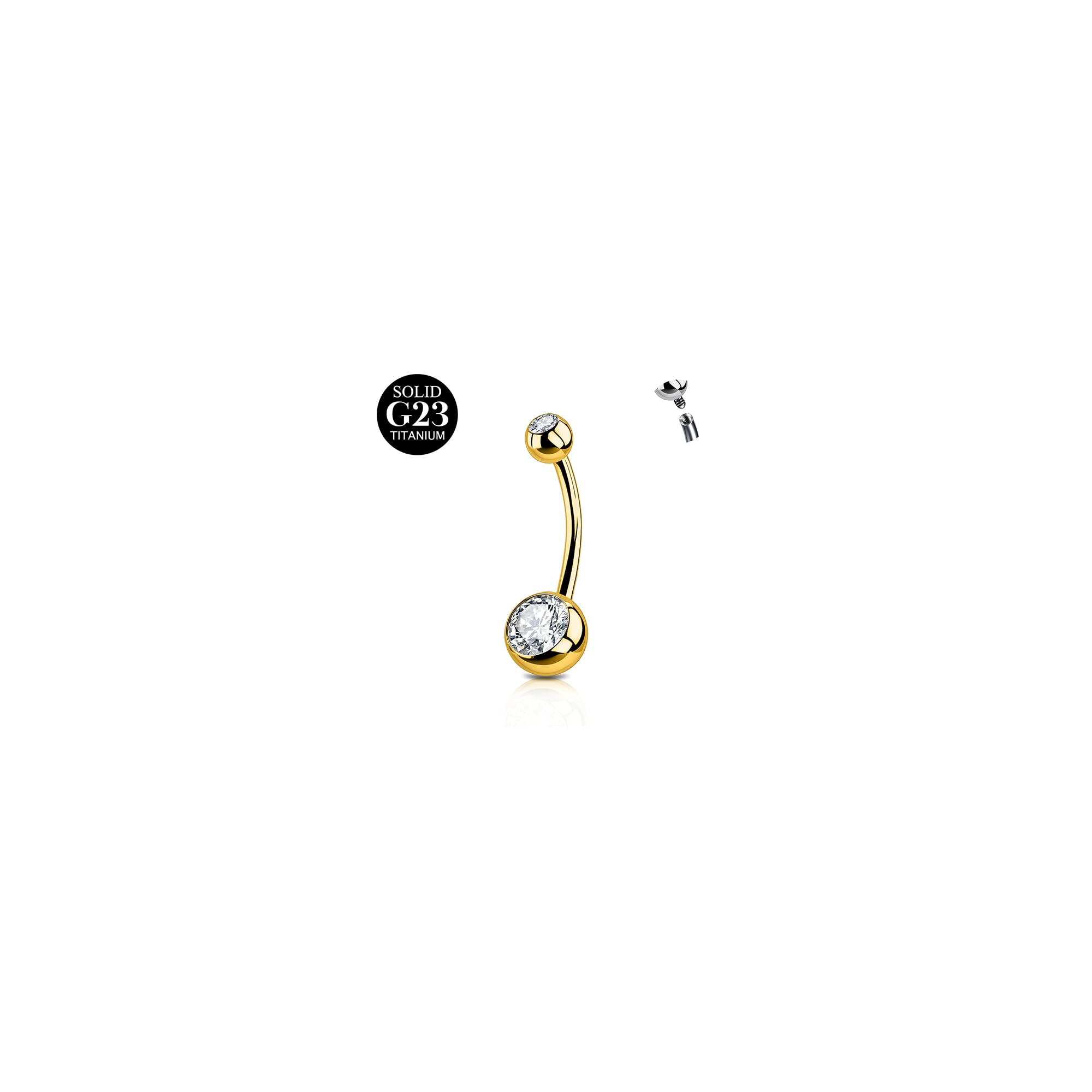 AceFun Piercing ombligo Titanio oro plata 6mm 8mm 10mm 12mm 14mm Piercings de banana acero quirurgico mujeres 1 pieza 14G Piercing ombligo G23 Barbell Bijoux Anillos — view 11