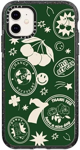 Vista 206 de CASETiFY Funda Impact para iPhone 11 - Moon Camping - Negro transparente