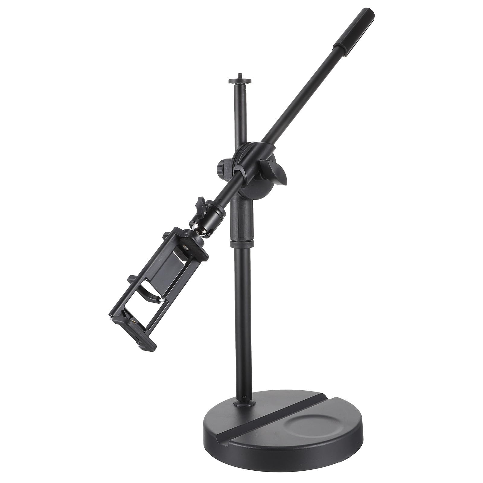 ibasenice Soporte para Teléfono Móvil Ajustable 360° con Base Pesada Negra