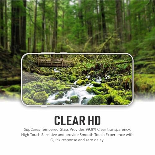Image of SupCares Tempered Glass for OnePlus 15T (6.32 Inch) With Installation Kit | 9H Edge to Edge Screen Protector | Black
