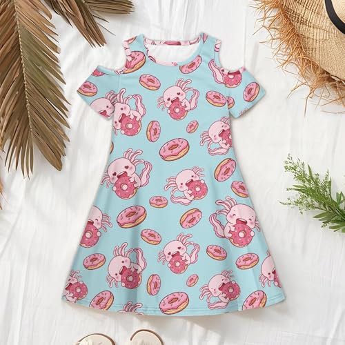 Beauty Collector Dress for Girls Short Sleeve Cold Shoulder Midi Dress4