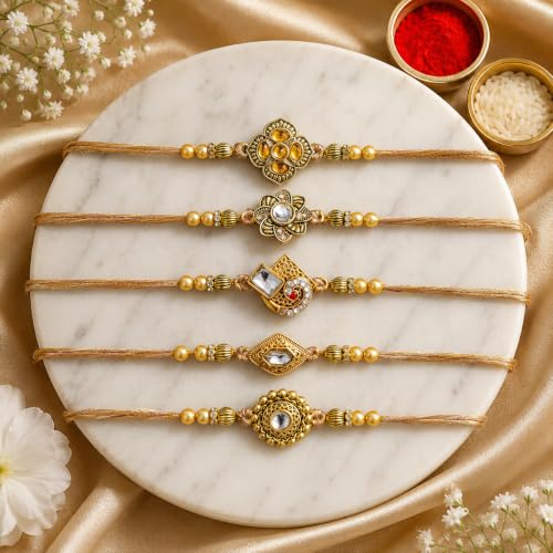 Image of Dreamica Rakhi Set for Brother with Greeting Card And Tilak Set
