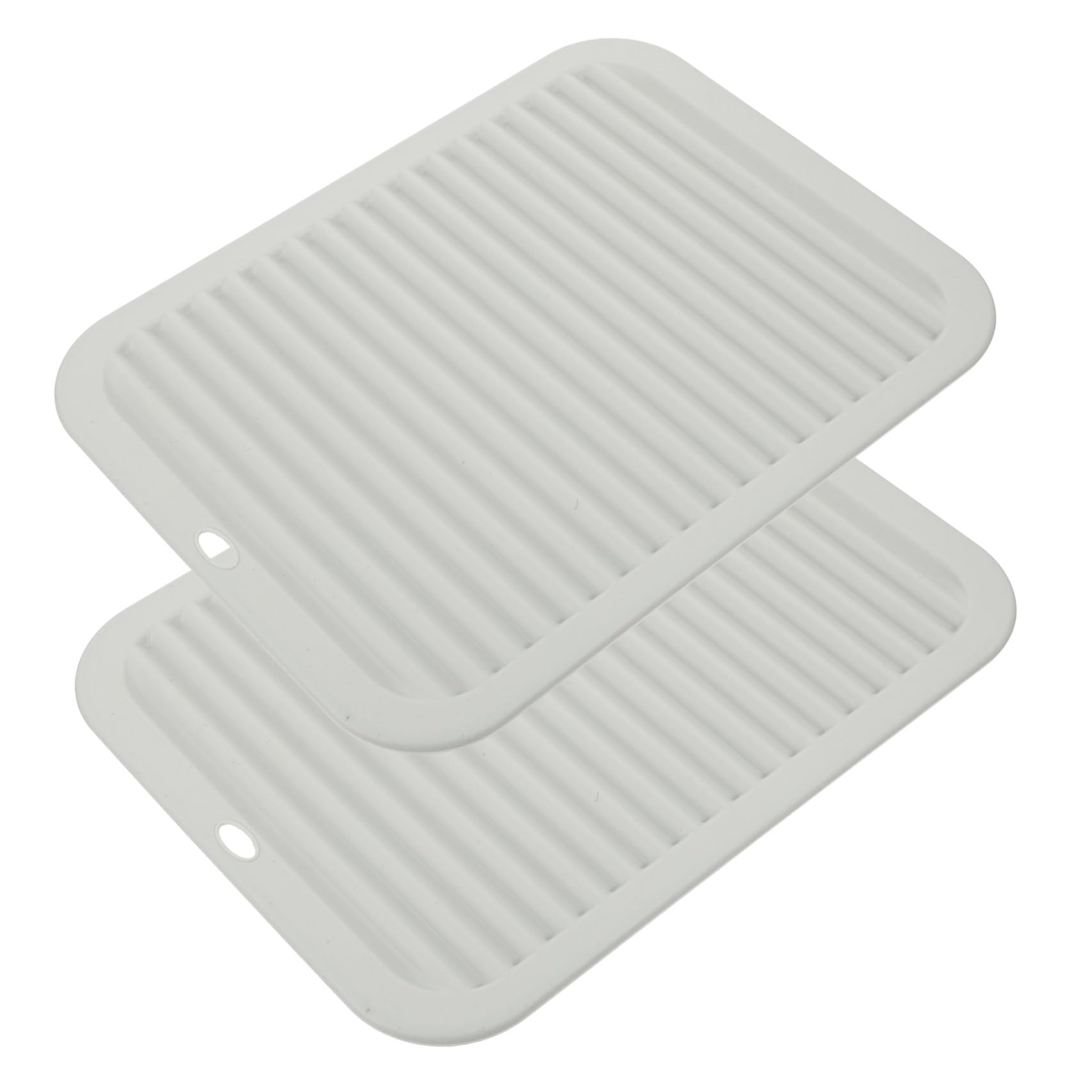 STOBAZA 2 pezzi Tappetino in Silicone Resistente al Calore Sottopentola Antiscivolo Rettangolare Protezione per Pentole e Ciotole Facile da per Cucina