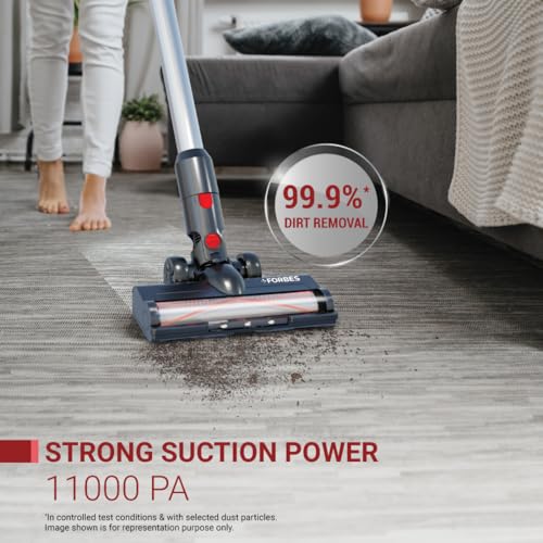 Image of Eureka Forbes Kordfree K11 Lite Cordless Vacuum Cleaner | 4 Stage Cyclonic Filtration with HEPA Filter | up to 45 Mins Long Runtime | Rechargable & Removable Battery | 11 KPa Suction | Dry Vacuuming