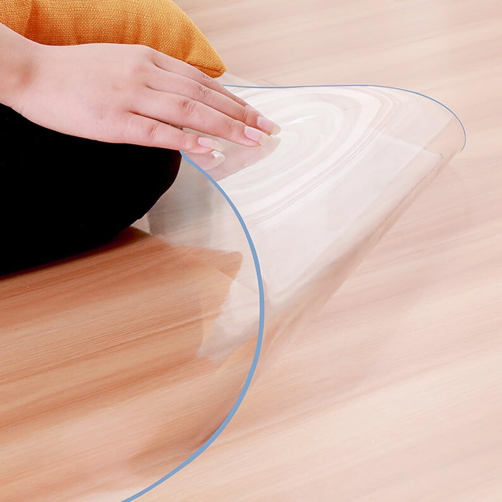 Tapis de Chaise Transparent de Grande Taille (100 x 200 cm) et d'une épaisseur de 2 mm, idéal pour Les sols en Bois Dur, l'entrée, la Maison et Le Bureau. Facile à Nettoyer, antidérapant et