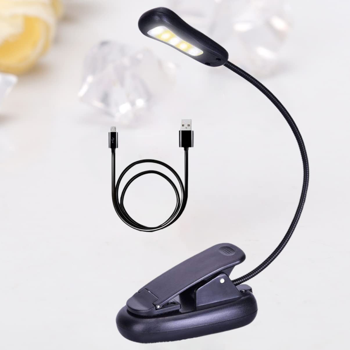 KKXXYQFC Lampada 1pc 3 9 Lampada da Tavolo da scrivania Lampada da Tavolo Ricaricabile Lampada da Tavolo Lampade da scrivania a LED Luce da Lettura con Clip Luce Notturna da Comodino Morsetto sulle