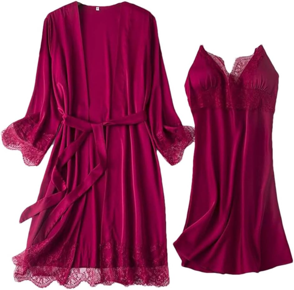 Haitpant Women Robe Sets Sleepwear Satin Bridal Wedding Nightwear Casual Kimono Bathrobe Gown Intimate Lingerie Nightgown