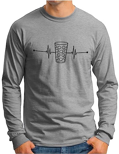 T-shirt manches longues homme Pfälzer Herzschlag gris chiné M