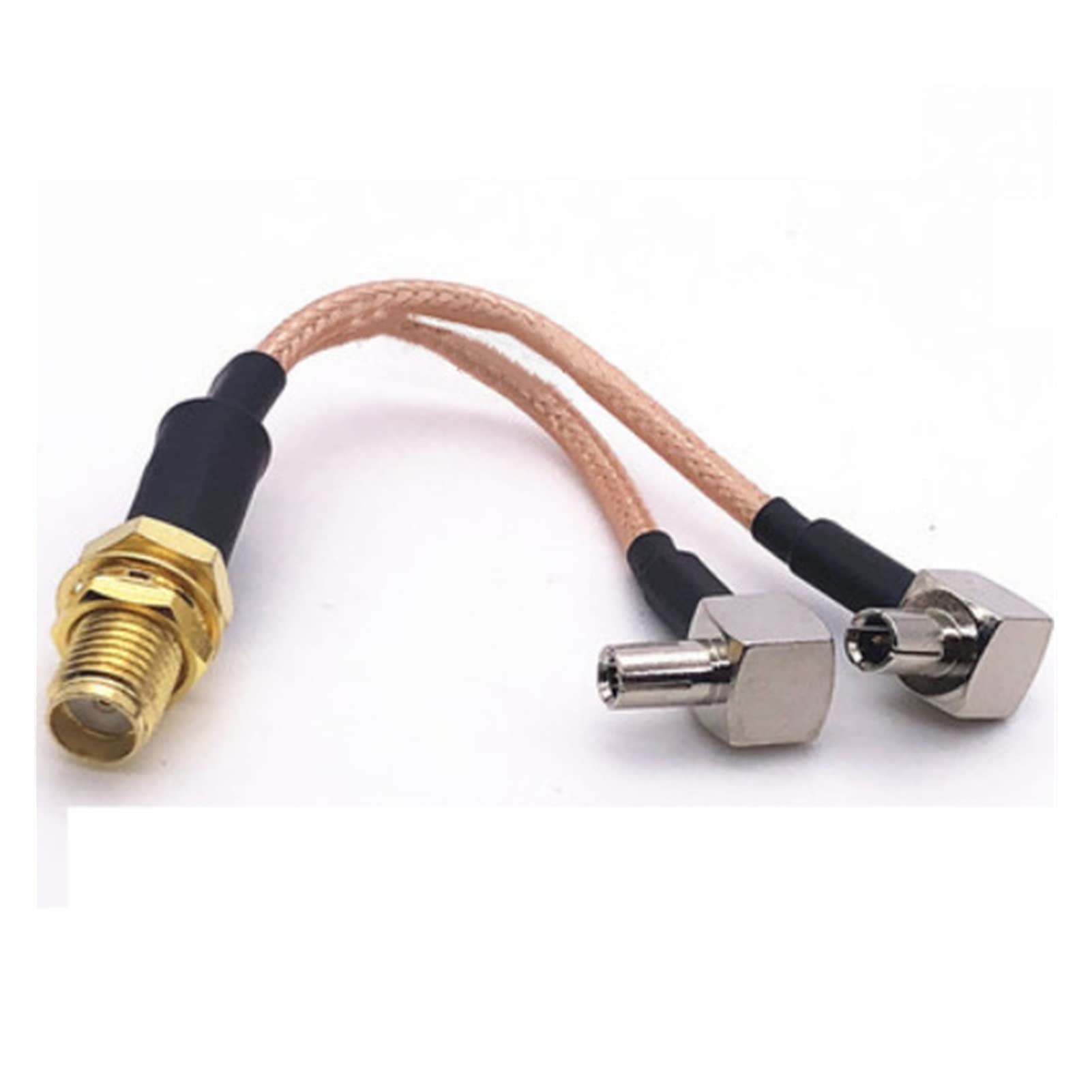 Nouvelle SMA Femme à 2 x Ts9 Adaptateur de fiche mâle Rg316 Combinateur séparateur de type Pigtail Y Type Rf Jumper de l'extension coaxiale(Size:2m)