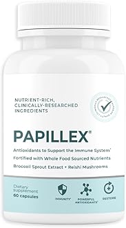 Food Supplement Tablets by Papillex - All Natural Immune Support - 60 Capsules Bottle (Single Bottle)