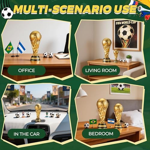 World Cup Trophy Replica for 2026, Soccer Football Fan Souvenirs & Collections, Home Office Desktop Decor & Gift for Soccer Fans - View 8