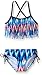 Kanu Surf Big Girls Kelly Fringe Bikini Swimsuit, Red/White/Blue, 14