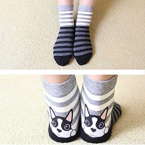 5 Pairs Womens Animal Funny Socks, Cute Cat Dog Cotton Socks for Ladies - Thermal Warm Socks for Winter Christmas, One Size