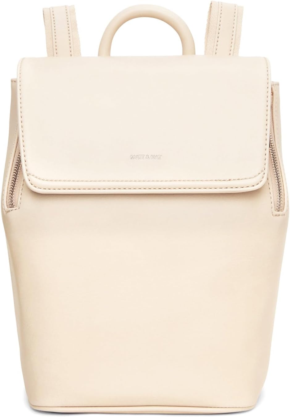 Matt & Nat Vegan Handbags Fabi Mini Backpack, Macadamia (Off White) - Designer Purses & Bags, Men & Women, Cruelty-Free, Animal Free - Image 1 of 6