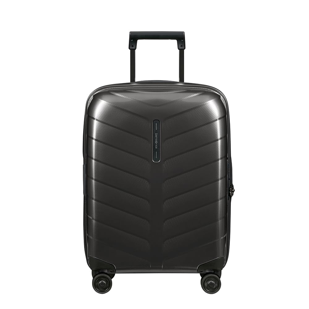 Samsonite Attrix - Spinner S, Expandable Hand Luggage, 55 cm, 38/44 L, Black (Anthracite)