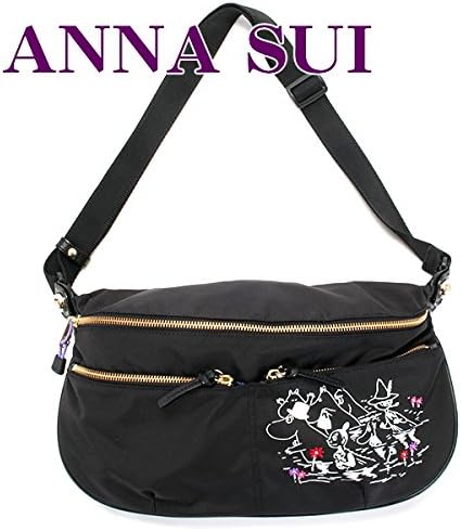 Amazon アナスイ Anna Sui バッグ レディース ショルダーバッグ ムーミン コラボ 斜め掛け ブラック 10 Black Anna Sui 斜めかけバッグ