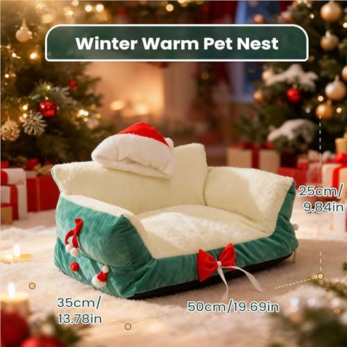 Lit de coussin moelleux doux et léger avec base en peluche 50cm