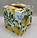 Designs by Vincenza Handmade Decoupage Wood Tissue Box Cover, Lemons, Citrus