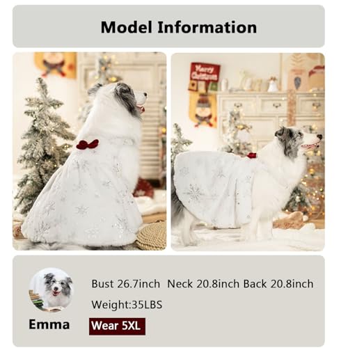 Vestido Blanco para Perro Grande Talla 5XL miniatura 7