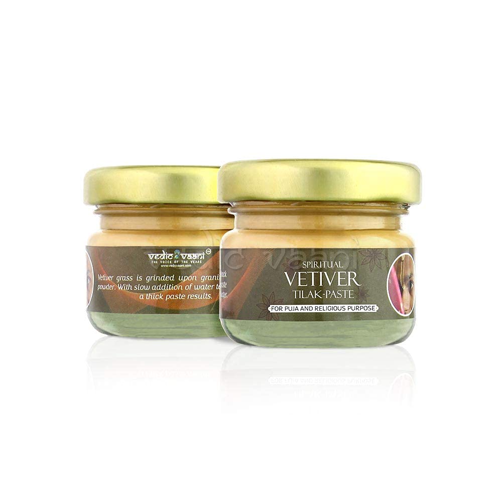 Vedic Vaani Natural Khus Root Vetiver Khush Fragrance Tilak Puja Paste