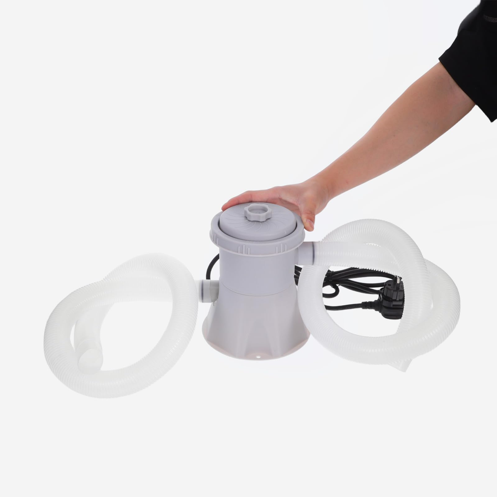 SHINEOFI Bomba Piscina Pequeña Eléctrica para Limpieza y Circulación Depuradora Piscina Desmontable y Silenciosa Sistema de Filtración Avanzado Fácil Mantenimiento para Verano