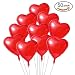 18 inch Red Love Heart Foil Mylar Balloons Valentines Day Wedding Favors Sweetheart Helium Balloons Baby Shower Decorations, 50 PC