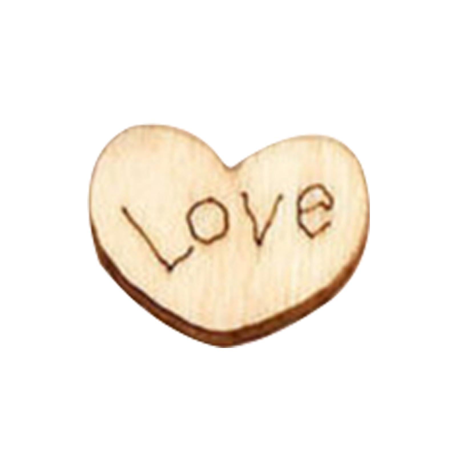 matumou Rustic Wooden 100pcs Love Heart Stars Wedding Table Scatter Decoration