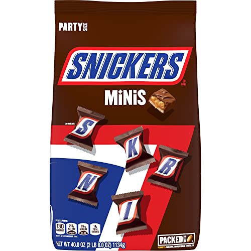 Snickers Minis Size Milk Chocolate Candy Bars Bulk Pack, Party Size, 40 Oz Bag #TOP8