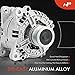 A-Premium Alternator Compatible with Volkswagen Jetta 2005-2014 2.5L, Golf 2010-2014, Rabbit 2006-2009, 140A 12V CW 5-Groove Clutch Pulley, Replace# 0124525062, 07K903023A, 0124525102, 07K903023A