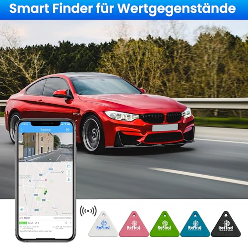 ReFind R3 Mini GPS Tracker für Android und iPhone| Bluetooth smart Tracker Für Schlüssel, Katze, Hund, Geldbörse & Gepäck, Bluetooth Tracker Android & GPS Tracker Katze (Weiß)