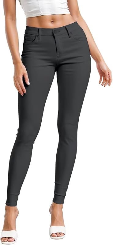 Hybrid & Company Pantalones casuales de trabajo para mujer Hyper Ultra Stretch, cómodos y ajustados