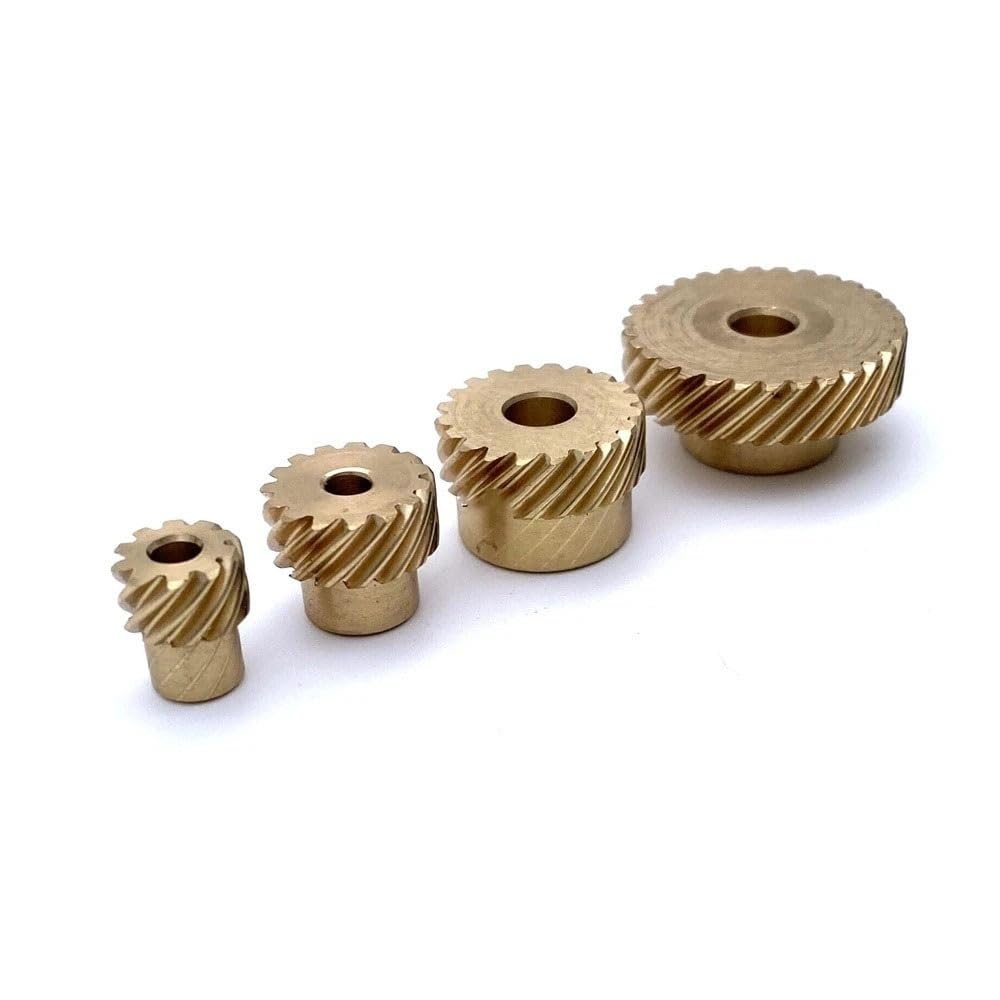1.5 Module Right Handed Helical Gear 45 Degree Staggered 26 Teeth Spiral Helical Gear 1.5M 26T Keyway Hole Pinion Spiral Mechanical(Bore 11mm Keyway 4x1.8mm)