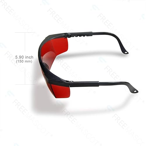 Miniatura 2 de FreeMascot OD 4+ 190nm-550nm Gafas de seguridad láser de longitud de onda para luz láser típica de 405nm, 445nm, 450nm, 520nm, 532nm para