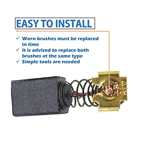 5 pares (10 peças) CB419, CB407 Escova de carbono para Makita com CB407, CB419, 191962-4, 191927-6,