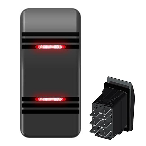 Interruptor basculante momentáneo de 7 pines (encendido) apagado (encendido) Interruptores basculantes de coche DPDT Barco Interruptores basculantes