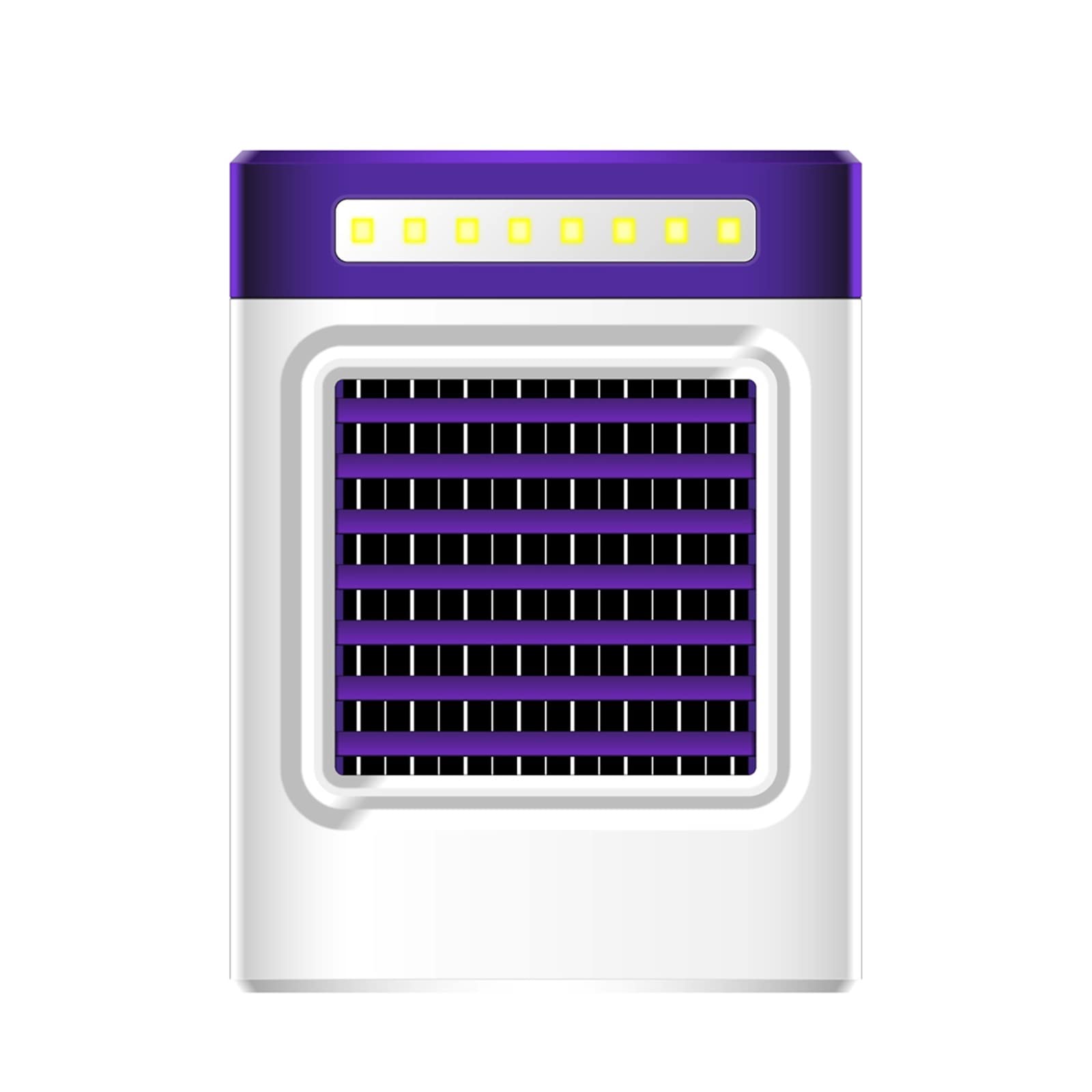 Cqahdsevf Purple Portable Air Conditioner Cooling Fan, Mini Portable Air Cooler Fan Usb Led Multicolor