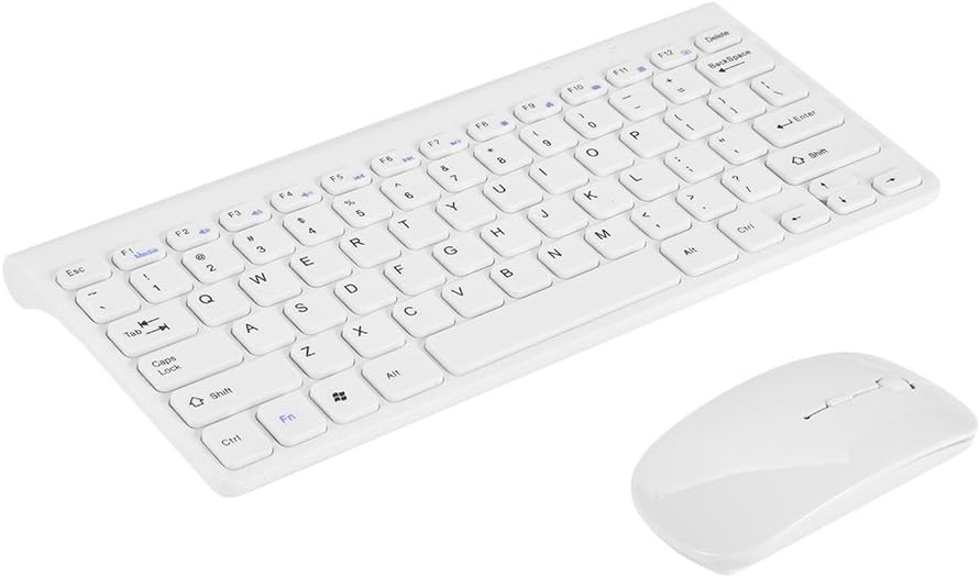 Combo de teclado y ratón con cable, Teclado con cable y reposabrazos ergonómico para juegos y trabajo, Juego combinado de teclado y cable con cable USB de tamaño completo con teclado numérico(blanco)