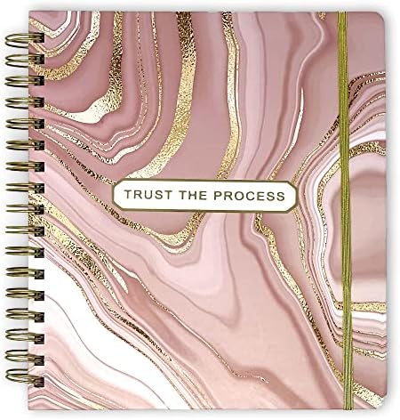 Votum 18-Month Day Large Planner, 2023-2024, Daily, Weekly & Monthly, January-June, Trust the Process - Appointment Book with 3 Sticker Sheets, Twin-Ring Binding, Notes Pages - School & Work Planner