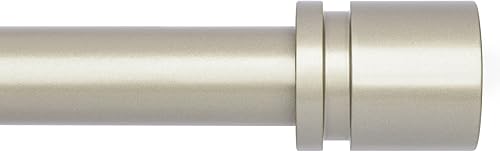 Miniatura 17 de Cortineros para ventanas de 16 a 88 pulgadas, longitud ajustable, 1 pulgada de diámetro, cortinero con remates de aluminio, níquel cepillado