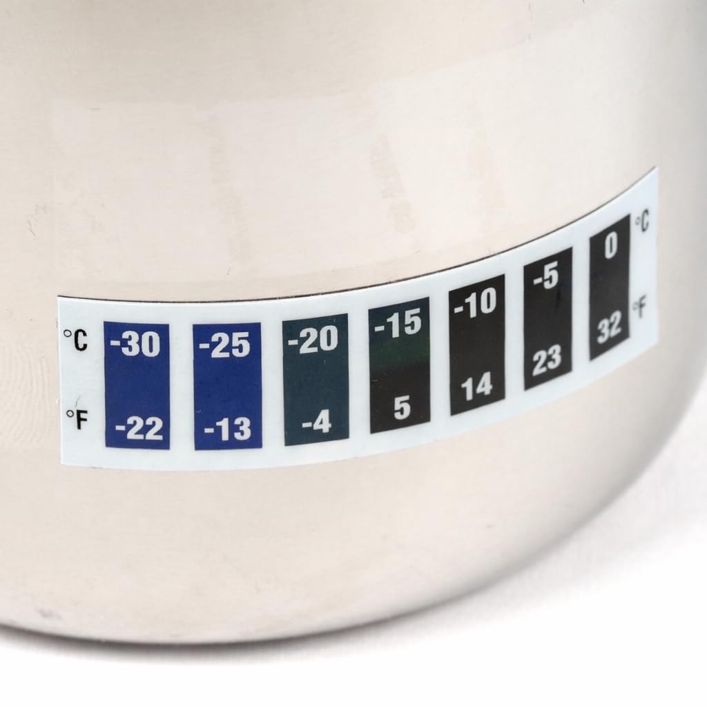 -30 to 0 Degrees Celsius (-22 to 32 Fahrenheit) Temperature Sensitive Sticker - Refrigerator Freezer Low-Temperature Condition Food & Beverage Thermometer Label Self Adhesive Decal Tag