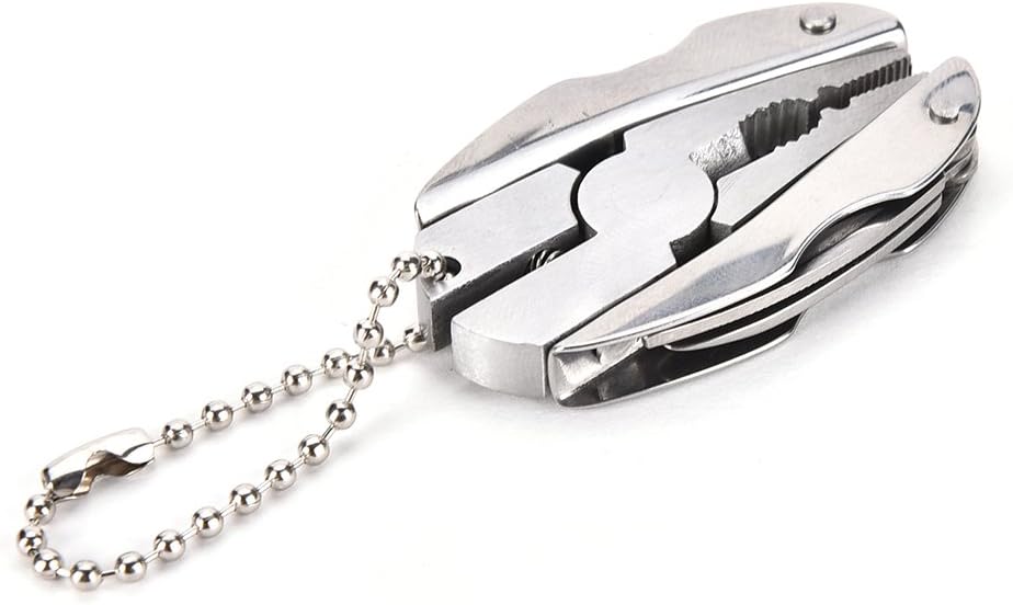 Portable Folding Pliers Mini Multi Tools,Turtle Pliers 6-in-1 Mini Multifunction Stainless Steel Hammer Wrench Pliers Saw Blade Tools Set